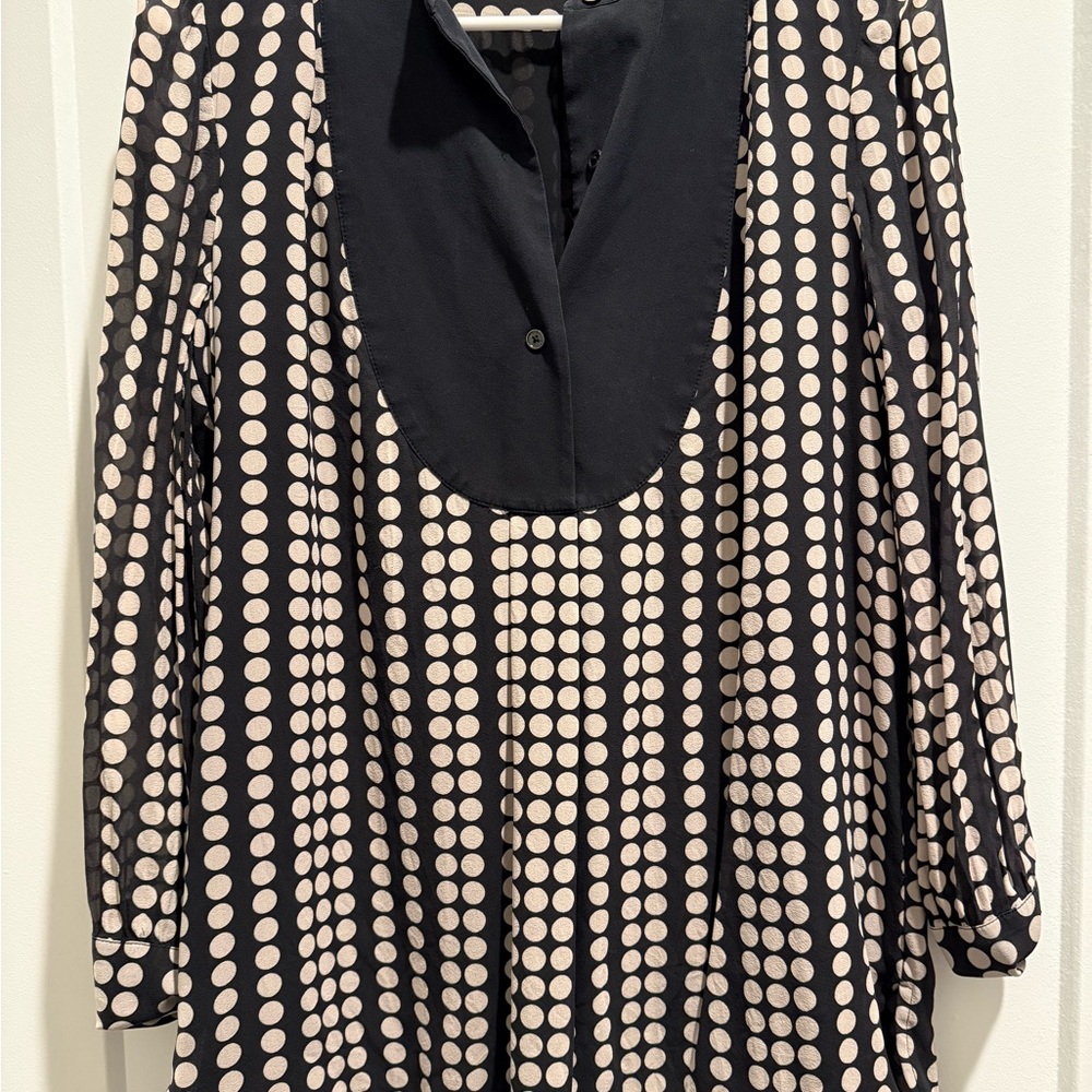 Polka Dot Women's Top - Black and White